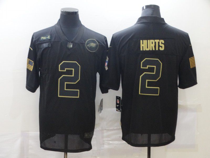 Men Philadelphia Eagles #2 Hurts Black Nike Limited Vapor Untouchable NFL Jerseys